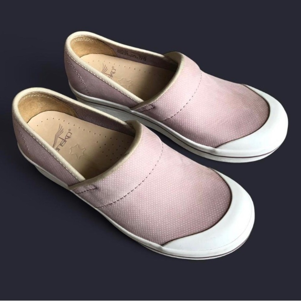 Dansko VOLLEY HOPSACK Pink Leather Professional Clogs Size 36 5.5 6 - Picture 4 of 10